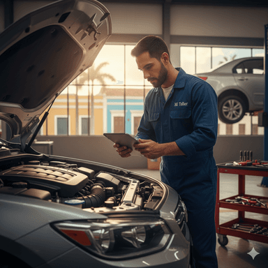 Mechanic working